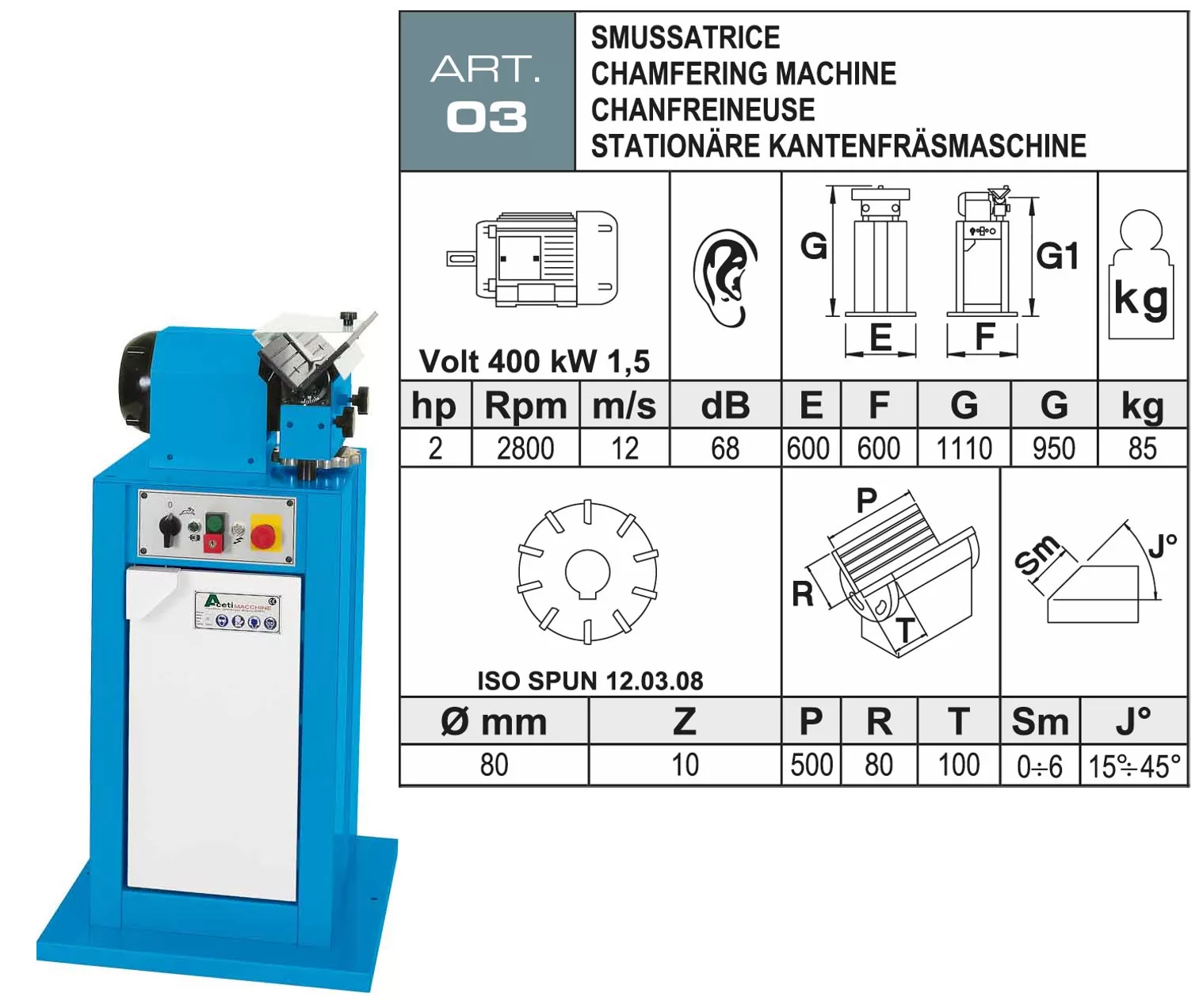 fazowarka, ukosowarka, aceti, A03
